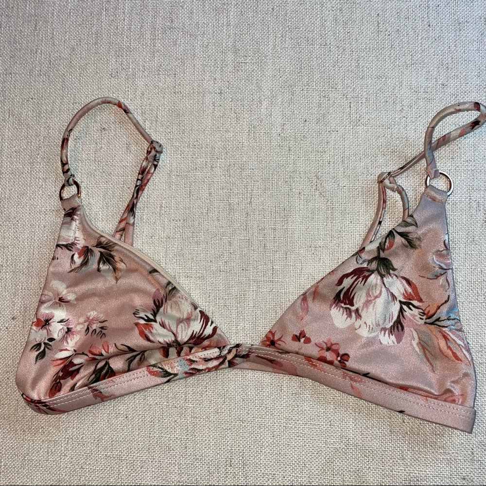 Floral print bikini top